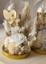 Prezenty, Podziękowania dla Rodziców Kompozycje Kwiatowe / Flowerboxy ślubne podziekowania dla rodzicow prezent dla mamy i taty na wesele kwiaty w kopule kompozycja z kwiatów suszonych pomysł na prezent dla rodziców, wieczne róże21