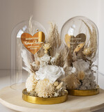 Prezenty, Podziękowania dla Rodziców Kompozycje Kwiatowe / Flowerboxy ślubne podziekowania dla rodzicow prezent dla mamy i taty na wesele kwiaty w kopule kompozycja z kwiatów suszonych pomysł na prezent dla rodziców, wieczne róże22