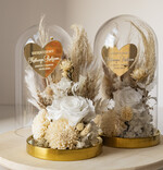 Prezenty, Podziękowania dla Rodziców Kompozycje Kwiatowe / Flowerboxy ślubne podziekowania dla rodzicow prezent dla mamy i taty na wesele kwiaty w kopule kompozycja z kwiatów suszonych pomysł na prezent dla rodziców, wieczne róże23