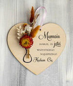 Prezenty dla Mamy flowerboxy, box ze słodyczami  tabliczka z życzeniami do powieszenia na dzień Mamy prezent dla Mamy z okazji dnia Matki, kwiaty prezent dla mamy, kompozycja z suszonych kwiatów pomysł na prezent dla mamy0