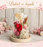 Prezenty dla Mamy flowerboxy, box ze słodyczami  prezent na dzień Mamy, prezent dla mamy flowerbox z suszonych kwiatów, suszone kwiaty w szkle, pomysł na prezent z okazji dnia mamy6