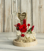 Prezenty dla Mamy flowerboxy, box ze słodyczami  prezent na dzień Mamy, prezent dla mamy flowerbox z suszonych kwiatów, suszone kwiaty w szkle, pomysł na prezent z okazji dnia mamy3