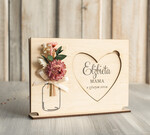 Prezenty dla Mamy flowerboxy, box ze słodyczami  drewniana tabliczka z życzeniami na dzień Mamy prezent dla Mamy z okazji dnia Matki, kwiaty prezent dla mamy, kompozycja z suszonych kwiatów pomysł na prezent dla mamy5