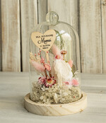 Prezenty dla Mamy kwiaty flowerboxy kompozycja kwiatowa w szklanej kopule, prezent dla mamy flowerbox z suszonych kwiatów, suszone kwiaty w szkle, prezent na dzień mamy kwiaty4