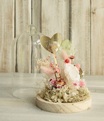 Prezenty dla Mamy kwiaty flowerboxy kompozycja kwiatowa w szklanej kopule, prezent dla mamy flowerbox z suszonych kwiatów, suszone kwiaty w szkle, prezent na dzień mamy kwiaty3