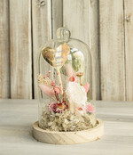 Prezenty dla Mamy kwiaty flowerboxy kompozycja kwiatowa w szklanej kopule, prezent dla mamy flowerbox z suszonych kwiatów, suszone kwiaty w szkle, prezent na dzień mamy kwiaty0