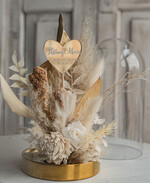 Prezenty dla Mamy kwiaty flowerboxy Prezent na dzień matki suszone kwiaty w szkle, prezent dla mamy kwiaty w szklanej kopule, kompozycje z suszonych kwiatów, Szklana kopuła suszony bukiet10