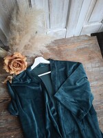 OUTLET OUTLET szlafrok zielony welurowy rozmiar S/M1