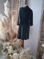 OUTLET OUTLET szlafrok zielony welurowy rozmiar S/M0