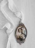 Medalion do bukietu ślubnego medalik Medalion ślubny do bukietu zdjęcie portret na pamiątkę wisiorek, Medalion do bukietu ślubnego ze zdjęciem3