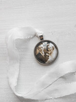 Medalion do bukietu ślubnego medalik Medalion ślubny do bukietu zdjęcie portret na pamiątkę wisiorek, Medalion do bukietu ślubnego ze zdjęciem4