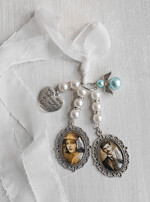 Medalion do bukietu ślubnego medalik zawieszka medalion do bukietu ślubnego, medalik ze zdjęciem do bukietu dla Panny Młodej, zdjęcie rodziców dziadków na bukiecie ślubnym 5