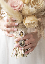 Medalion do bukietu ślubnego medalik podwójny Medalion ślubny do bukietu zdjęcie portret na pamiątkę wisiorek, Medalion do bukietu ślubnego ze zdjęciem4