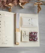 Dekoracje Sali weselnej/Dodatki do Zdjęć Zestaw na ślub w plenerze Złoty Zestaw na ślub w plenerze - wachlarz chusteczki i płatkowe konfetti- weselna linia czasu - timeline - prezent dla gości12