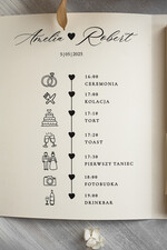 Dekoracje Sali weselnej/Dodatki do Zdjęć Zestaw na ślub w plenerze Zestaw na ślub w plenerze - wachlarz chusteczki i płatkowe konfetti- weselna linia czasu - timeline - prezent dla gości12