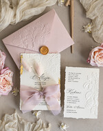 Zaproszenia na Komunię  dziewczynka  Różowe zaproszenia komunijne z dmuszkiem dla dziewczynki, zaproszenia na komunię ze wstążką, złote zaproszenia na komunię, zaproszenia na Pierwszą Komunię5