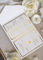 Zaproszenia na Komunię  dziewczynka  komunijne złote zaproszenia, zaproszenia na Pierwszą komunię składane w kopertę, zaproszenia na komunię dla dziewczynki, eleganckie zaproszenie na komunię1