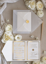 Zaproszenia na Komunię  dziewczynka  komunijne złote zaproszenia, zaproszenia na Pierwszą komunię składane w kopertę, zaproszenia na komunię dla dziewczynki, eleganckie zaproszenie na komunię2