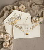 Zaproszenia na Komunię dla Dziewczynki dziewczynka  Nowoczesne zaproszenia na Komunię, Złote Zaproszenia na Komunię dla dziewczynki, Eleganckie zaproszenia Komunijne ze złotymi literami9