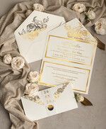 Zaproszenia na Komunię dla Dziewczynki dziewczynka  Nowoczesne zaproszenia na Komunię, Złote Zaproszenia na Komunię dla dziewczynki, Eleganckie zaproszenia Komunijne ze złotymi literami14