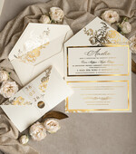 Zaproszenia na Komunię  dziewczynka  Nowoczesne zaproszenia na Komunię, Złote Zaproszenia na Komunię dla dziewczynki, Eleganckie zaproszenia Komunijne ze złotymi literami0