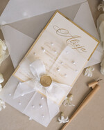 Zaproszenia na Komunię  dziewczynka  Perełkowe zaproszenia komunijne dla dziewczynki, zaproszenia na komunię z perełkami, złote zaproszenia na komunię, zaproszenia na Pierwszą Komunię2