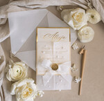 Zaproszenia na Komunię  dziewczynka  Perełkowe zaproszenia komunijne dla dziewczynki, zaproszenia na komunię z perełkami, złote zaproszenia na komunię, zaproszenia na Pierwszą Komunię7