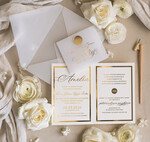 Zaproszenia na Komunię  dziewczynka  Złote Zaproszenia Komunijne Dla Dziewczynki, Zaproszenia Na Pierwszą Komunię ,Złote Zaproszenie Na Komunię, Składane złote zaproszenia komunijne1