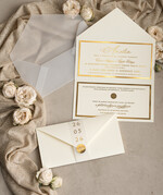 Zaproszenia na Komunię  dziewczynka  Eleganckie Zaproszenia Komunijne Dla Dziewczynki, Zaproszenia Na Pierwszą Komunię ,Złote Zaproszenia Na Komunię, Składane złote zaproszenia komunijne 8