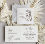 Zaproszenia na Komunię  dziewczynka  personalizowane zaproszenia Komunijne Eleganckie zaproszenia komunijne dla dziewczynki, proste zaproszenie na komunię Swiętą, zaproszenia na Pierwszą Komunie Świętą 1