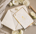 Zaproszenia na Komunię  dziewczynka  Oryginalne zaproszenia na Komunię, Tłoczone zaproszenia na Komunię, Złote Zaproszenia na Komunię dla dziewczynki, Eleganckie zaproszenia Komunijne ze złotymi literami2