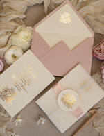 Zaproszenia na Komunię  dziewczynka  różowe delikatne zaproszenie Komunijne, eleganckie zaproszenia na Komunię , Złote Zaproszenia na Komunię dla dziewczynki, zaproszenia Komunijne ze złotymi literami6