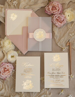 Zaproszenia na Komunię  dziewczynka  różowe delikatne zaproszenie Komunijne, eleganckie zaproszenia na Komunię , Złote Zaproszenia na Komunię dla dziewczynki, zaproszenia Komunijne ze złotymi literami7