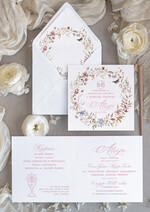 Zaproszenia na Komunię  dziewczynka  personalizowane zaproszenie Komunijne proste zaproszenia na komunię dla dziewczynki nowoczesne zaproszenia na komunię 1