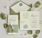 Zaproszenia na Komunię  chłopiec Podłużne szałwiowe złocone zaproszenia na Komunię nowoczesne   Zaproszenia komunijne personalizowane7