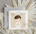 Zaproszenia na Komunię dla Chłopca chłopiec personalizowane zaproszenia Komunijne proste zaproszenie na komunię dla chłopca zaproszenia na komunię ze sznurkiem zaproszenia na komunię świetą 1