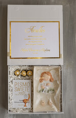 Pamiątki Prezenty na komunię  boxy prezentowe Pismo Święte Pamiątka Pierwszej Komunii Świętej, Aniołek na Pierwszą Komunię Świętą, pudełko prezentowe na Komunię Świętą. 0