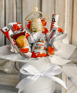 Pamiątki Prezenty na komunię  boxy prezentowe Zestaw Prezentowy od Chrzestnych na Pierwszą komunię Kinderki, Flowerbox Komunijny opakowanie na pieniądze7