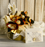 Pamiątki Prezenty na komunię  boxy prezentowe Zestaw Prezentowy od Chrzestnych na Pierwszą komunię, Flowerbox Komunijny opakowanie na pieniądze1