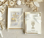 Pamiątki Prezenty na komunię  pamiątki na komunie  Statuetka pamiątka Pierwszej Komunii w pudełku, personalizowana Pamiątka Komunijna opakowanie na pieniądze3