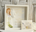 Pamiątki Prezenty na komunię  pamiątki na komunie  Pamiątka Pierwszej Komunii orbrazek z życzeniami Personalizowane pudełko na Prezent2