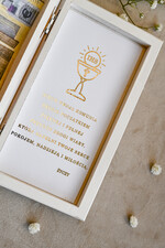 Pamiątki Prezenty na komunię  pamiątki na komunie  białe pudełko pamiątka I Komunii  pudełko na pieniądze na Komunię z życzeniami, pudełeczko na pieniądze z dedykacją na I Komunię1