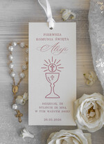 Podziękowania dla gości na komunii podziękowania dla gości Oryginalne podziękowania dla gości komunijnych, Mały różaniec prezent dla gości komunijnych, podziękowanie dla gości komunijnych Mini różaniec1