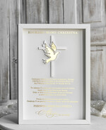 Pamiątki Prezenty na komunię  podziękowania dla najbliższych  podziękowanie dla Matki Chrzestnej na Komunię, Komunijne podziękowania dla Matki i Ojca Chrzestnego w białej ramie 3