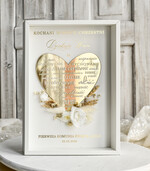 Pamiątki Prezenty na komunię  podziękowania dla najbliższych  podziękowanie dla Matki Chrzestnej na Komunię, Komunijne podziękowania dla Matki i Ojca Chrzestnego Rama i kwiaty , Flowerbox Serce 0