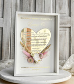 Pamiątki Prezenty na komunię  podziękowania dla najbliższych  podziękowanie dla Matki Chrzestnej na Komunię, Komunijne podziękowania dla Matki i Ojca Chrzestnego Rama i kwiaty , Flowerbox Serce 1