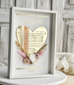 Pamiątki Prezenty na komunię  podziękowania dla najbliższych  podziękowanie dla Matki Chrzestnej na Komunię, Komunijne podziękowania dla Matki i Ojca Chrzestnego Rama i kwiaty , Flowerbox Serce 3