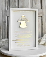 Pamiątki Prezenty na komunię  podziękowania dla najbliższych  podziękowanie dla rodziców Chrzestnych na Komunię, Komunijne podziękowania dla Matki i Ojca Chrzestnego w białej ramie 2