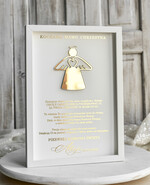 Pamiątki Prezenty na komunię  podziękowania dla najbliższych  podziękowanie dla Matki Chrzestnej na Komunię, Komunijne podziękowania dla Matki i Ojca Chrzestnego w białej ramie 3