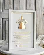 Pamiątki Prezenty na komunię  podziękowania dla najbliższych  podziękowanie dla Matki Chrzestnej na Komunię, Komunijne podziękowania dla Matki i Ojca Chrzestnego w białej ramie 4